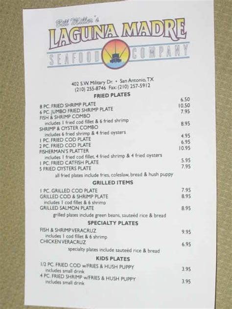 It is perhaps one of the most overlooked natural wonders in North America. . Laguna madre menu calories pdf